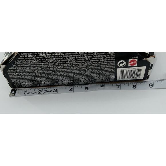 NASCAR Official #94 Barbie 1999 Doll Non Mint Box NRFB 22954 Collectors Edition - Picture 6 of 6